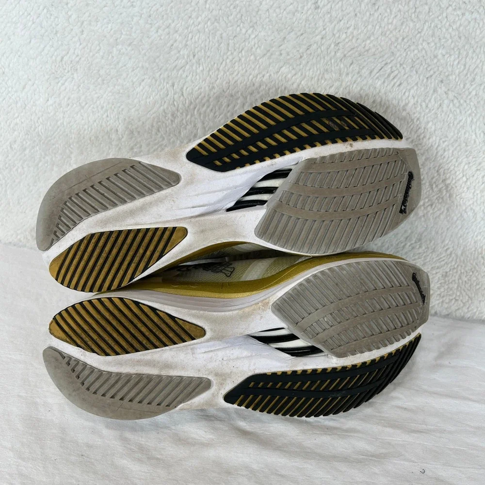 Adidas‎ Adizero Boston 10 Running Shoes Womens White Gold GY0905 Size 5